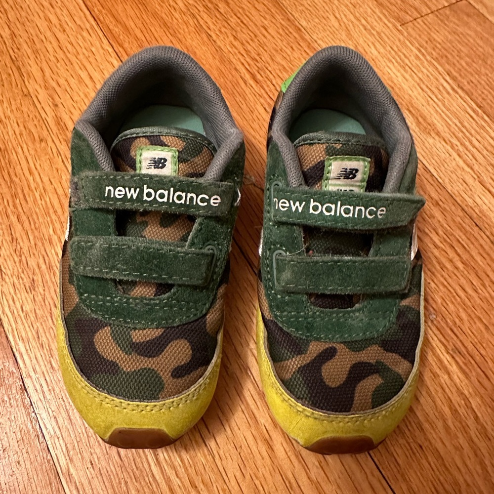 New Balance Green and Yellow Kids Sneakers